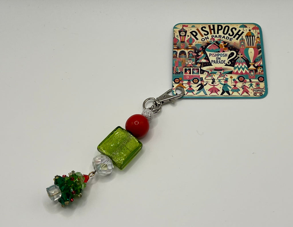 3D Beaded Christmas Tree - Charm / Bag Zipper Pull