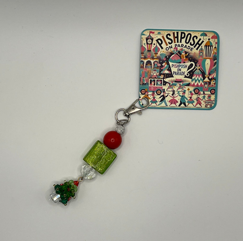 3D Beaded Christmas Tree - Charm / Bag Zipper Pull