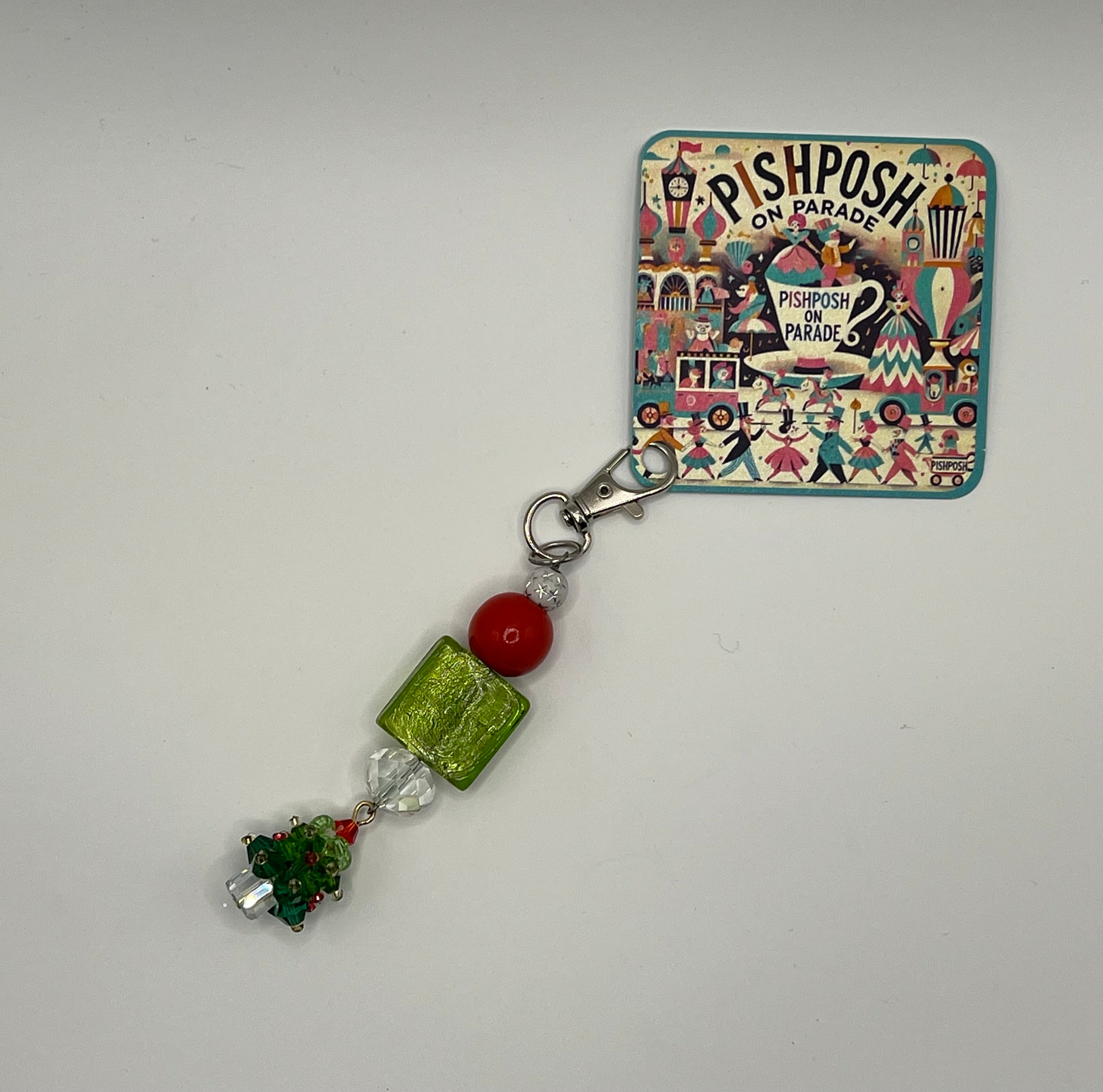 3D Beaded Christmas Tree - Charm / Bag Zipper Pull