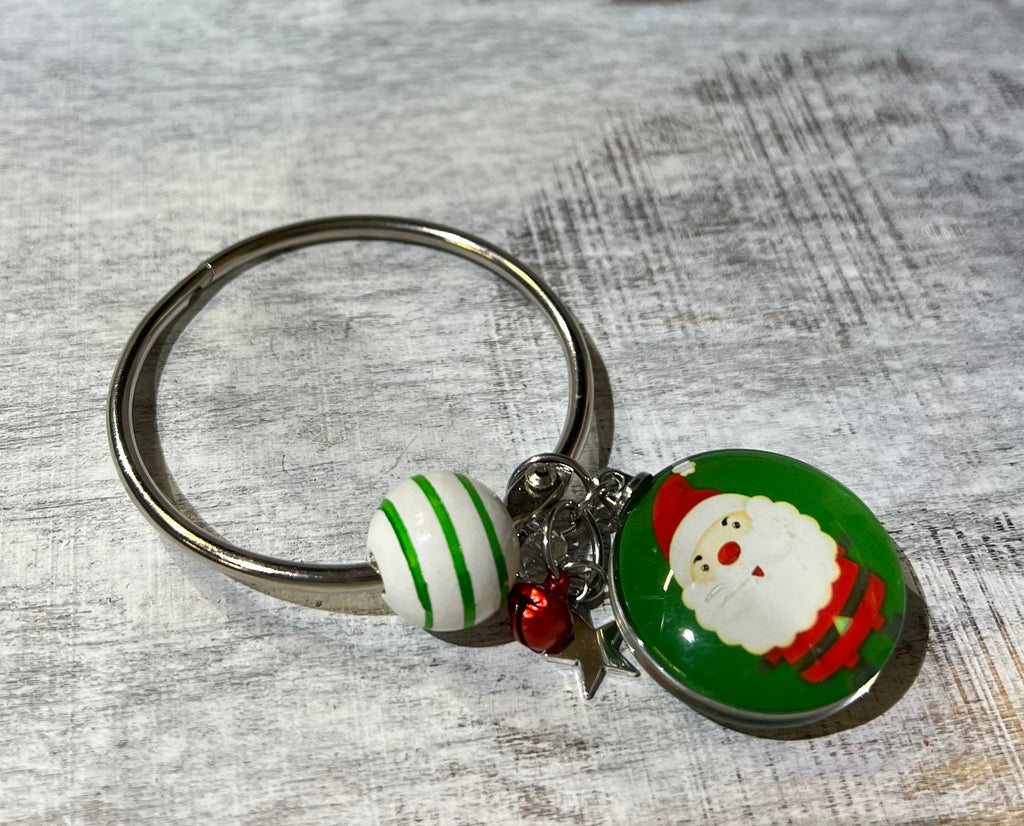 Green Santa Charm - Floss Ring