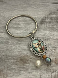 Vintage Female Deer with Freshwater Pearl - Floss RIng