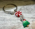 Cute tree with Santa hat - Floss Ring