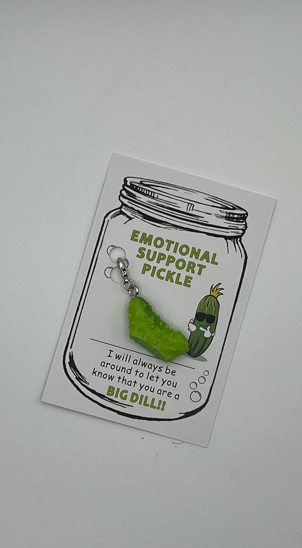 Emotional Support Pickle Charm