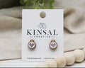 Wooden Cross Stitch Stud Earrings